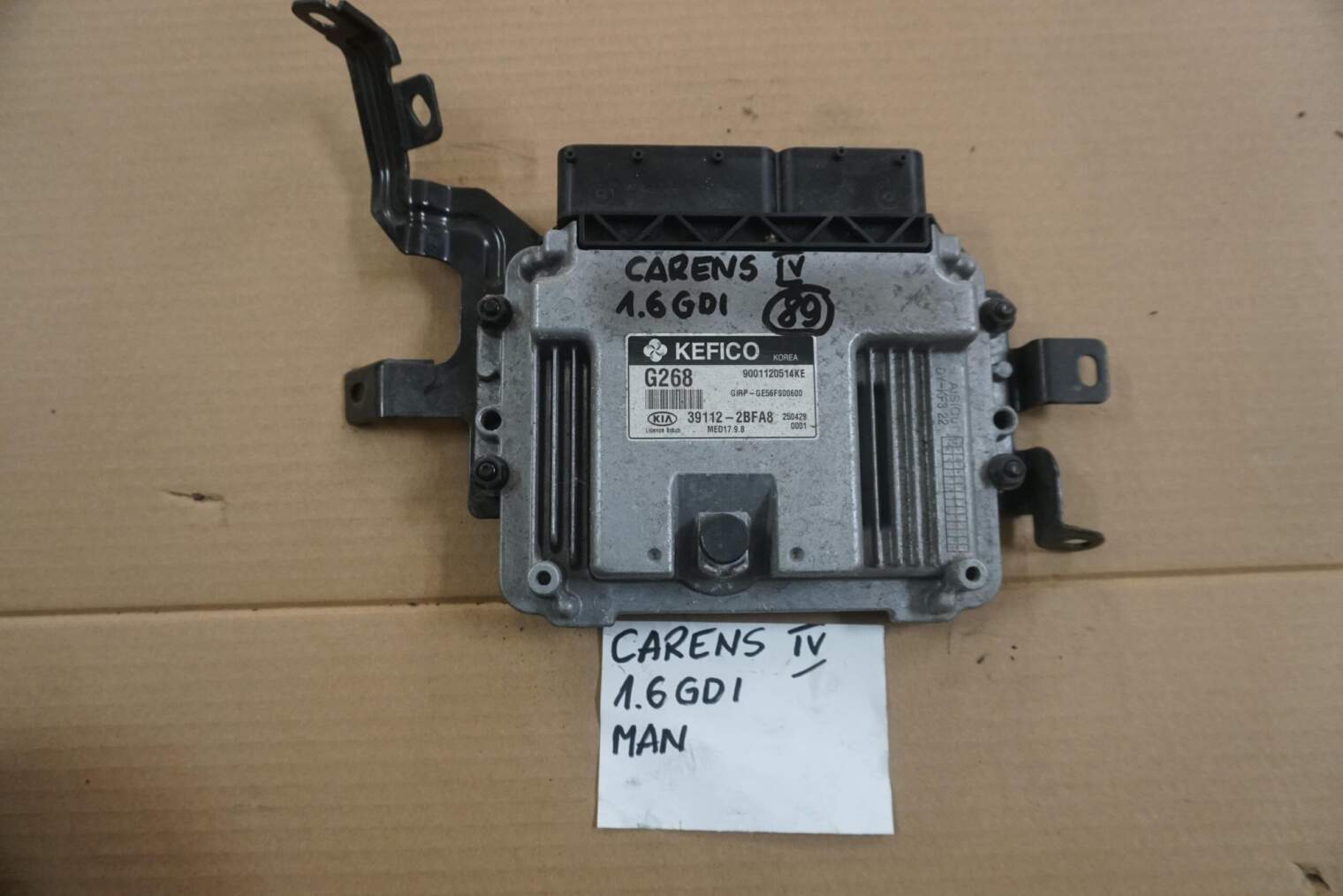 KIA CARENS IV 2013-2016r 1.6GDI STEROWNIK KOMPUTER SILNIKA 39112-2BFA8 ; 9001120514KE