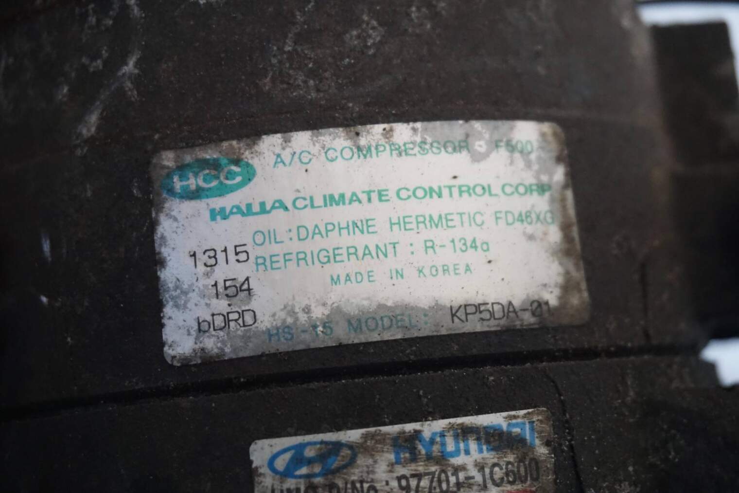 HYUNDAI GETZ KOMPRESOR SPRĘŻARKA KLIMATYZACJI 97701-1C600 - obrazek 3