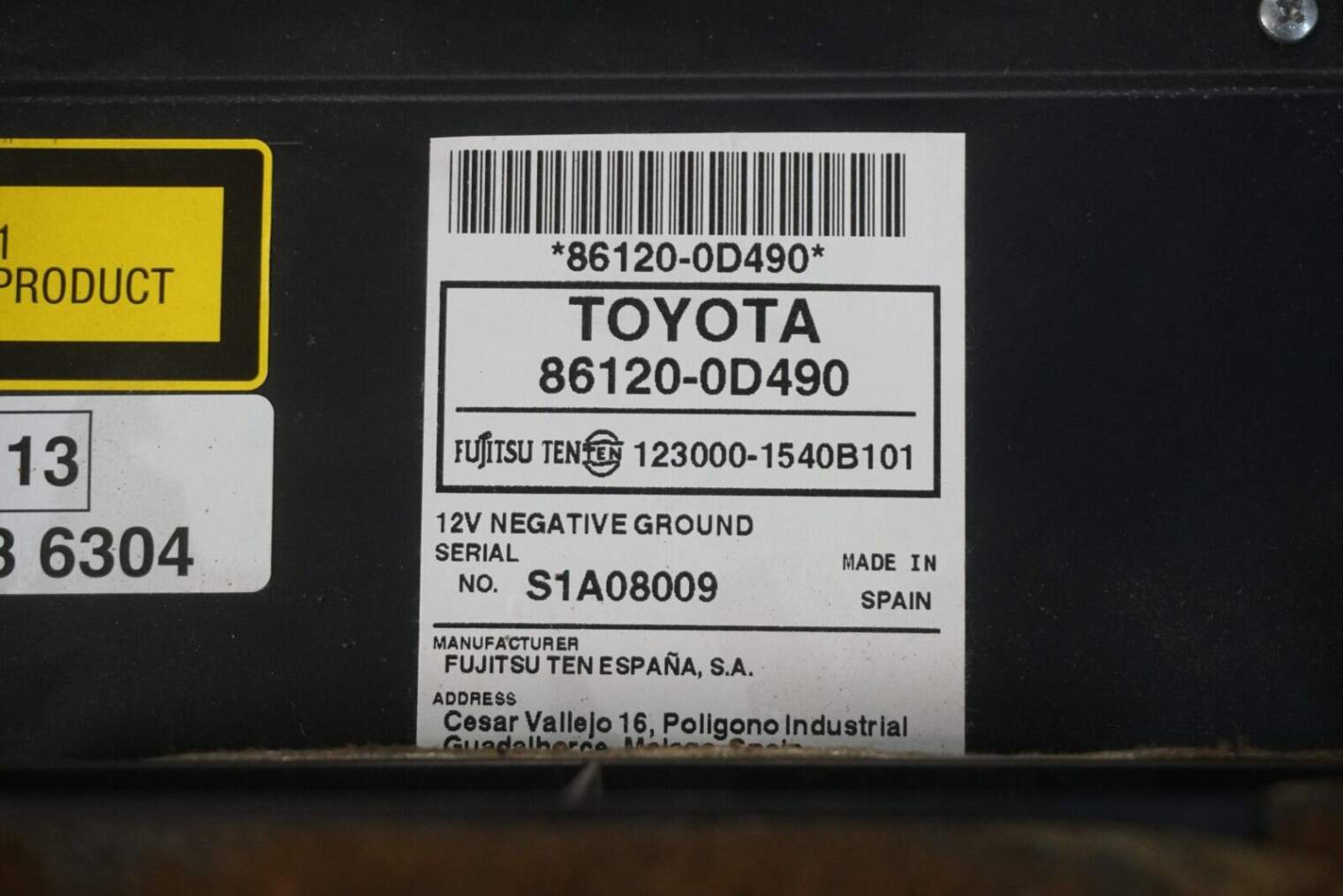TOYOTA YARIS II RADIOODTWARZACZ 86120-0D490 - obrazek 4