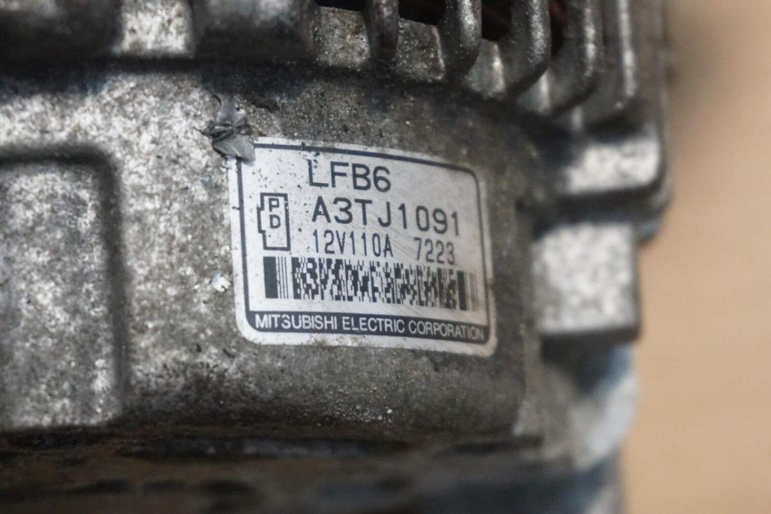 MAZDA 3 I BK ALTERNATOR LFB6 A3TJ1091 2.0BENZYNA - obrazek 3