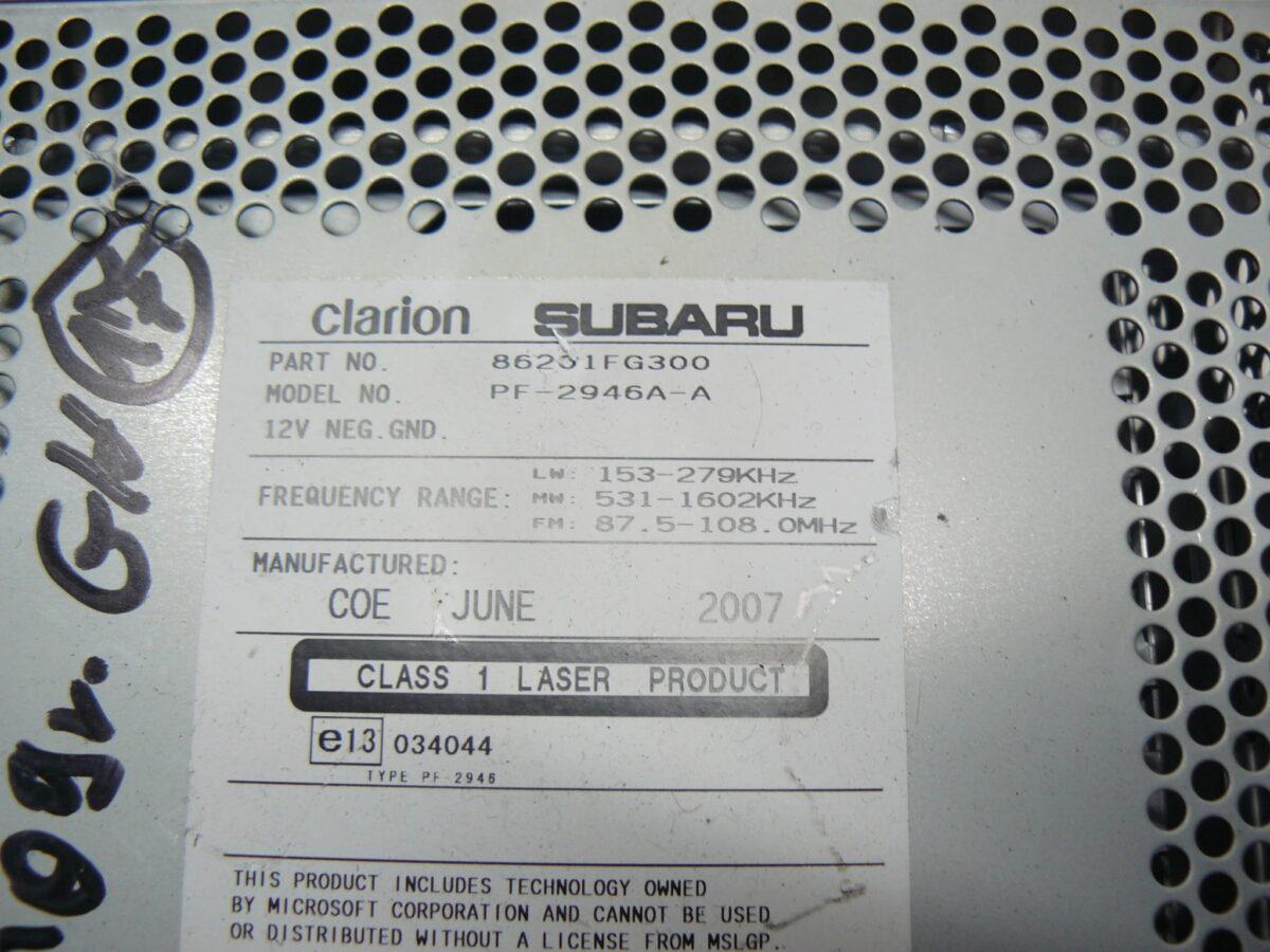 Subaru Impreza 2009r Gh Radioodtwarzacz 86201fg300 - obrazek 2